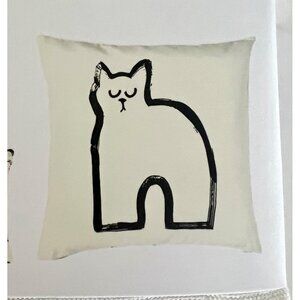 IKEA Tallspinnare 20x20" Kitty Cat Accent Pillow Cushion Cover Hannah Wilcox